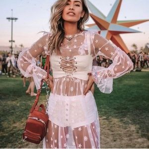Star Sign Sheer Dress